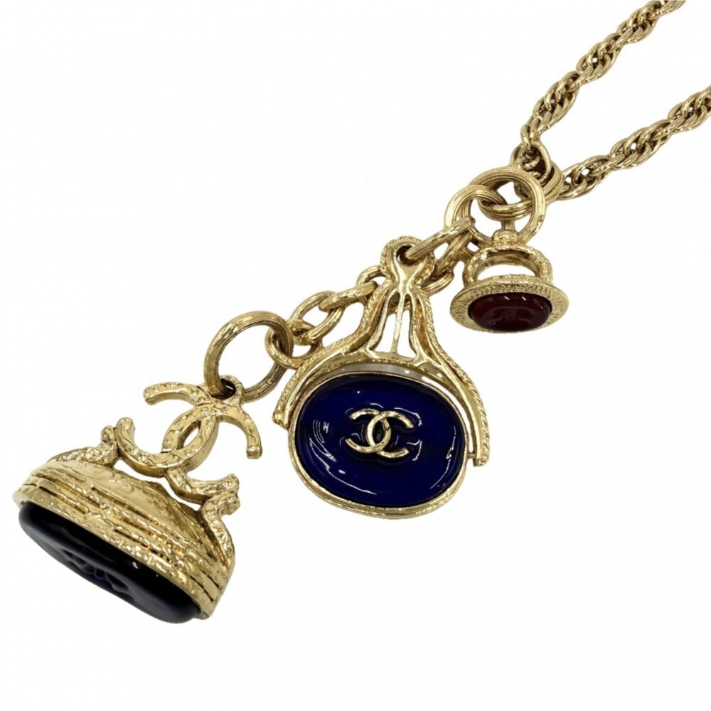 Chanel Women's Necklace, Gripoix Coco Mark Long Rare Accessory, CHANEL GP, Co...